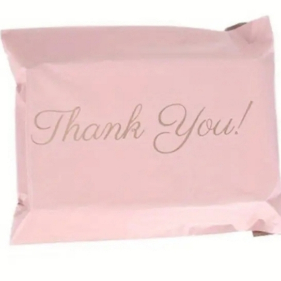 Pink THANK YOU Polymailer Waterproof Tearproof Mailing Bags Small Qty 25hp🔥🔥🔥 - Picture 1 of 6